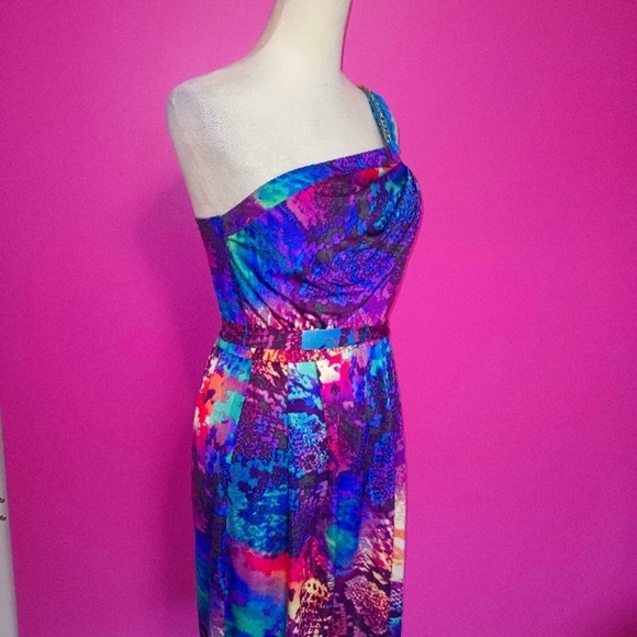 Bisou Bisou Y2K Beaded Shoulder Multicolor Cocktail Dress (NWT!!!) - Picture 8 of 9